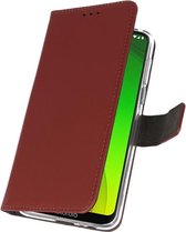 Wallet Hoesje voor Motorola Moto G7 Power - Bruin