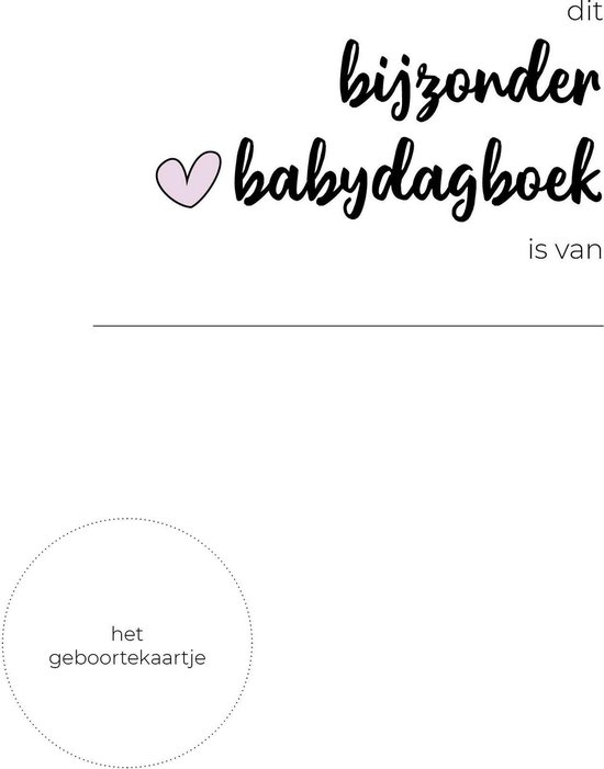 Bijzonder Babydagboek | Baby invulboek eerste jaar | Baby's eerste jaar | Invulalbum | Invulboek voor baby | Persoonlijk dagboek | Invulboek prematuur | Dagboek premature baby |