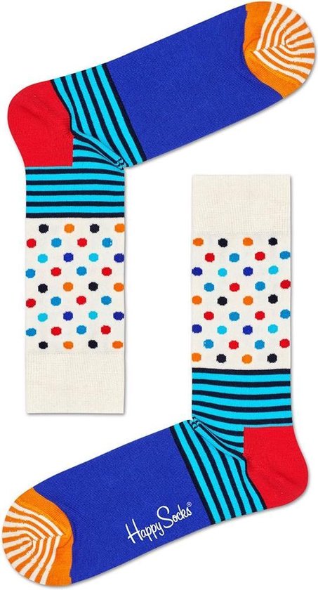 Happy Socks Sokken Stripes & Dots Socks Blauw Maat:41-46