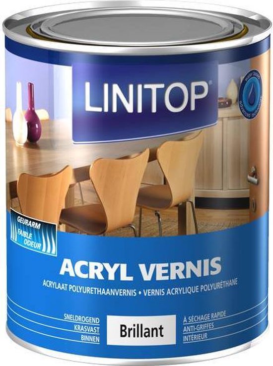 Vernis acrylique - Vernis acrylique polyuréthane pour intérieur - Linitop -  0,75 L | bol.com