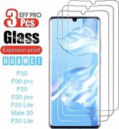 HUAWEI P20 pro  3Pcs Tempered Glass/ Screen protector Glas ( Extra voordelig ) - Eff Pro