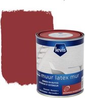 Levis Muur Latex mat meekraprood 1 L