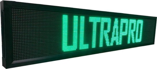 Professionele LED lichtkrant 133*24cm - Outdoor - Groen - LED reclamebord |  bol.com