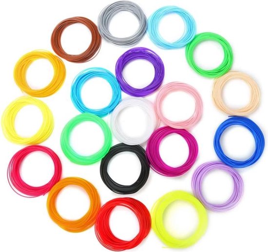 Nieuw bol.com | Filament - 20 kleuren - Navulling - 3D pen - Knutselen RY-14