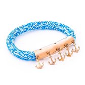 BiggDesign AnemosS Rope Armband | Materiaal stukken marine vis | Zomer uitstekende | Diameter: 7,5 cm | Armband voor dames | Ontwerp in Marin Tones | Detail van het touw | Geschenkdoos | Eleg