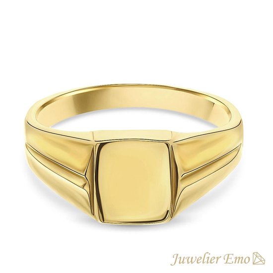 Juwelier Emo - 14 Karaat Gouden Kinderring jongens - GLANS - KIDS - MAAT 14.50