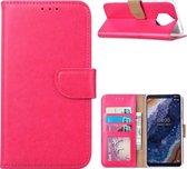 Xssive Hoesje voor Nokia 9 Pureview - Book Case - Pink