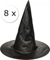 8 zwarte heksenhoeden voor kinderen