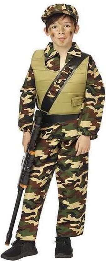 Kostuum leger jongen action force met pet - Maat 164 | bol.com