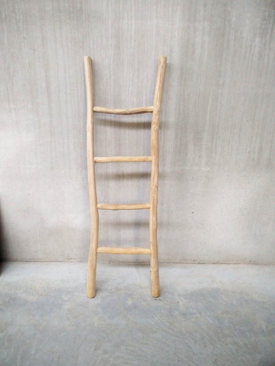 Onwijs bol.com | Teak ladder - teakladder - houten decoratie ladder XD-82