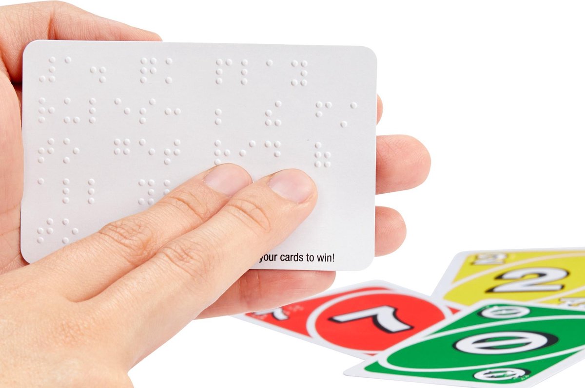 Mattel Games UNO Speciale Braille uitgave geschikt voor blinde en slechtziende...