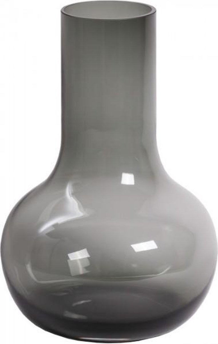 Vaas Seim | Small | Grey - Grijs | Mondgeblazen glas | Ø25,5 x H37 cm