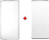 Shockproof silicone tpu gel hoesje Samsung Galaxy S20 Ultra met full cover glas screenprotector