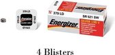 4 stuks (4 blisters a 1 stuk) Energizer 379 Knoopcel batterij Zilver-oxide 1.55 V