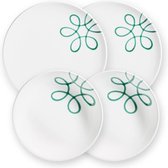 Diner voor twee serviesset Pure dizzy Groen - met gratis servetten - Gmundner Keramik