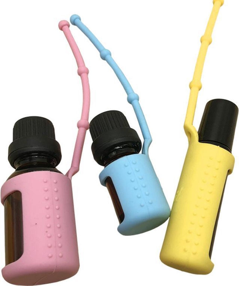 Goedkoopste Siliconen beschermhoesjes - 5 stuks - voor 5 ml flesjes - aromatherapie