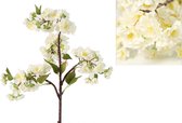 Prunus kunstbloemen kunsttak - wit - 80 cm