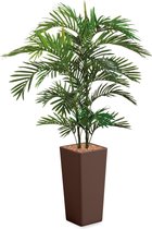 HTT - Kunstplant Areca palm in Clou vierkant bruin H185 cm