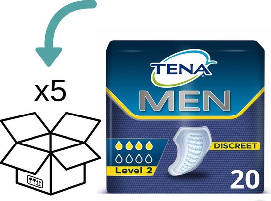 TENA Men Level 2 Active Fit - 5 x 20 stuks - TENA