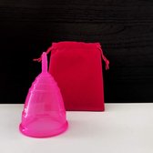 MUMEMA herbruikbare hygiënische menstruatie Cup maat L / kleur roze / Medische Siliconen - BPA vrij