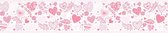HARTJES BEHANGRAND (zelfklevend) - Roze Wit - Kinderkamer - AS Creation Only Borders