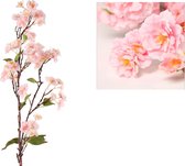 Prunus kunstbloemen kunsttak - Roze - 100 cm