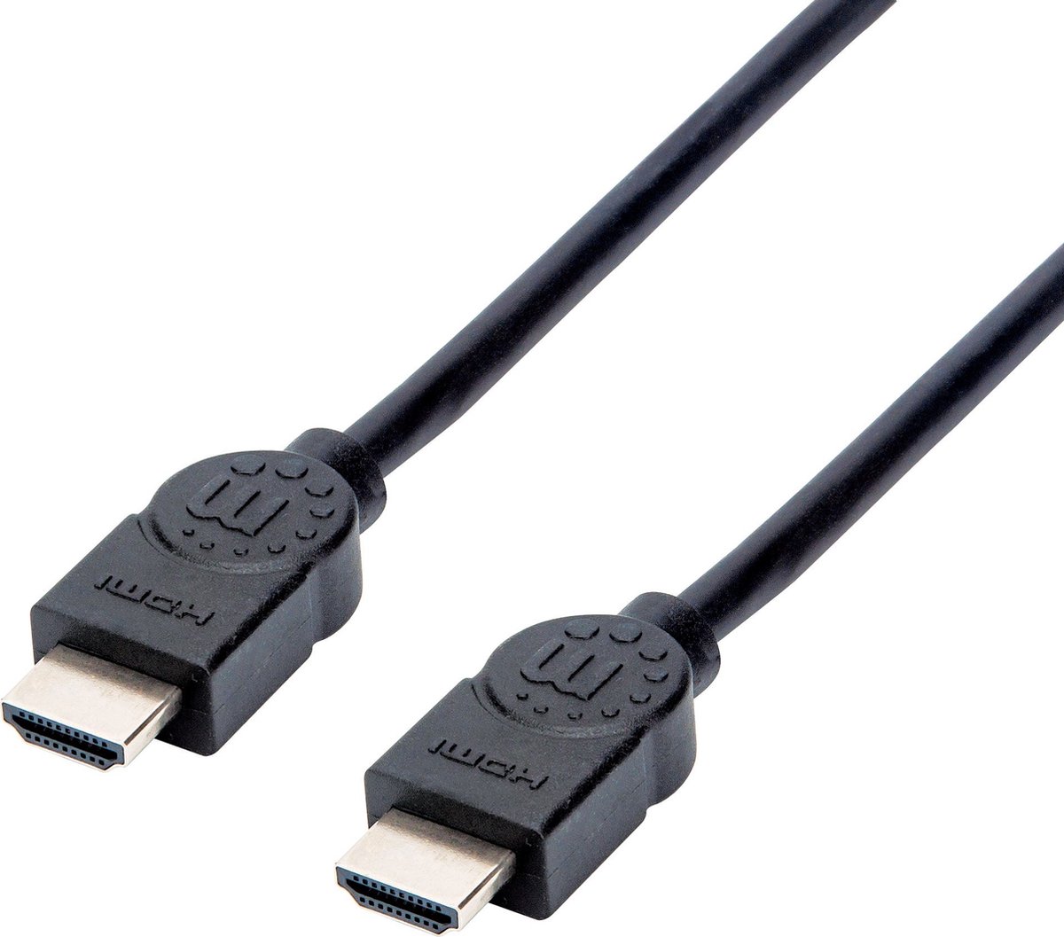 Manhattan 355308 HDMI-kabel HDMI Aansluitkabel HDMI-A-stekker, HDMI-A-stekker 1.50 m Zwart 4K UHD
