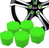 Simoni Racing Wielmoerkapjes Soft Sil - 19mm - Groen - Set à 20 stuks