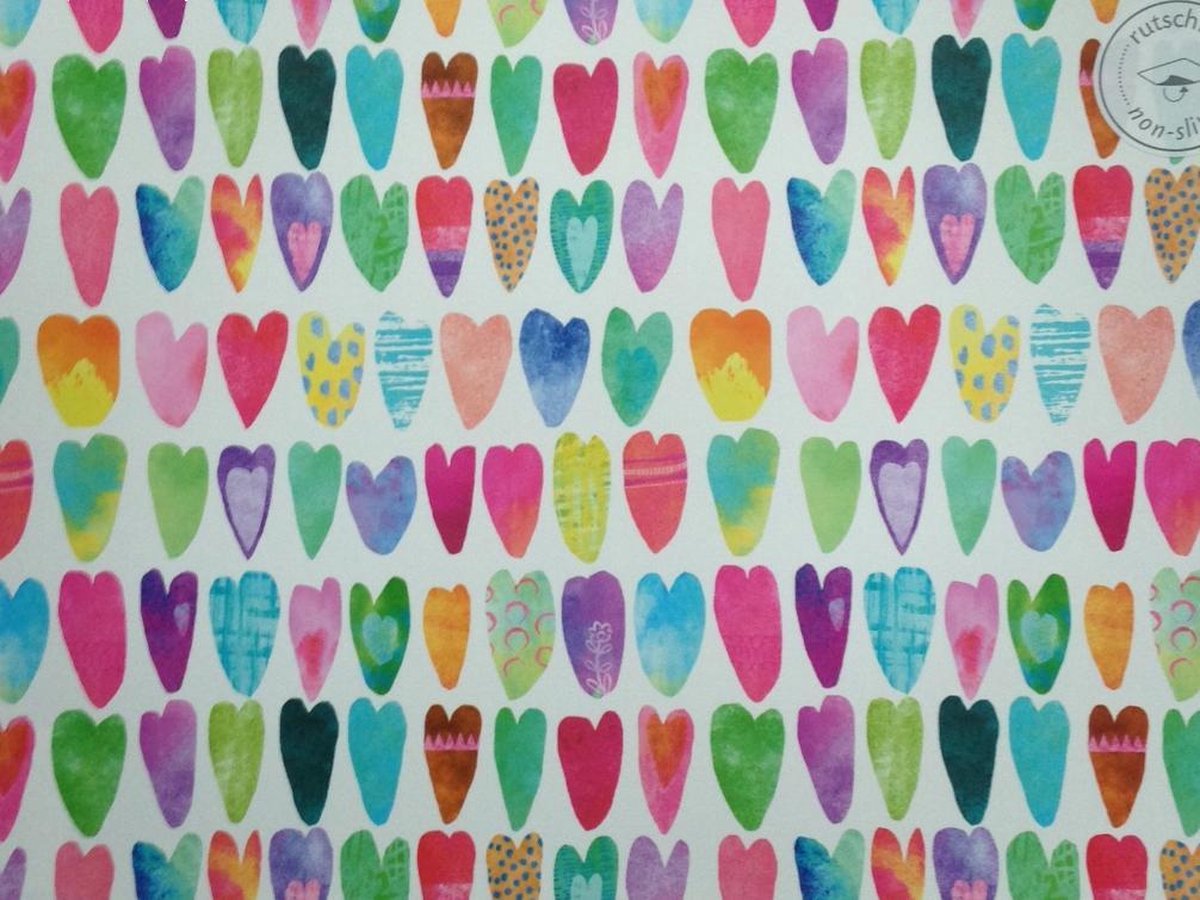 Placemat Rainbow hearts - Regenboog hartjes - Set van ZES stuks