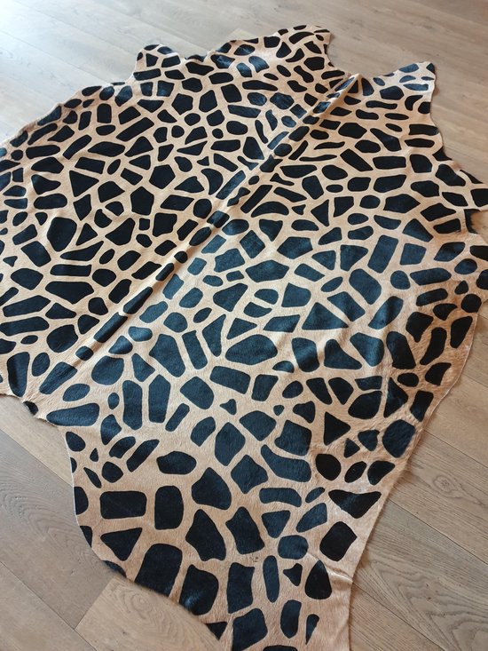 geluk fonds Maken XXL LINDIAN-STYLE Giraffe koeienhuid Geprint/print Ibiza style vloerkleed  tapijt 220x220cm | bol.com