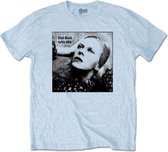 David Bowie Heren Tshirt -XL- Hunky Dory Mono Blauw