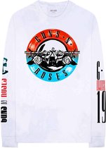 Guns N' Roses Longsleeve shirt -L- Motorcross Logo Wit
