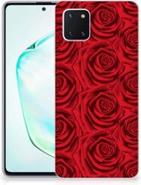 Back Cover Geschikt voor Samsung Note 10 Lite TPU Siliconen Hoesje Rood Rose
