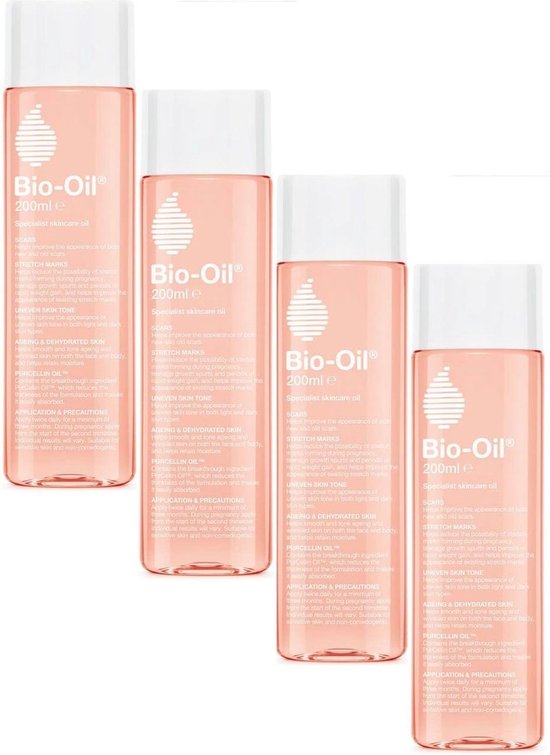 Tragisch Gespecificeerd instinct Bio-Oil Huidolie - Huidverzorgingsolie - 4 x 200 ml Voordeelverpakking |  bol.com