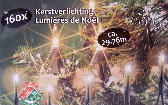 Kerstverlichting helder buiten 160 lampjes - 19 meter - kerstlampjes