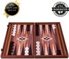 Afbeelding van het spelletje Walnoot-print Backgammon 38x23 cm - Luxe  Top Kwaliteit