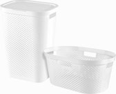 Curver 2-delige Wasboxen- en mandenset Infinity 40L+60L wit