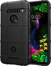 Case2go - Hoesje geschikt voor LG G8s ThinQ hoesje - Heavy Armor TPU Bumper - Back Cover - Zwart