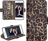 Bouletta Lederen Apple iPhone 8 Plus Hoesje - BookCase - Leopard