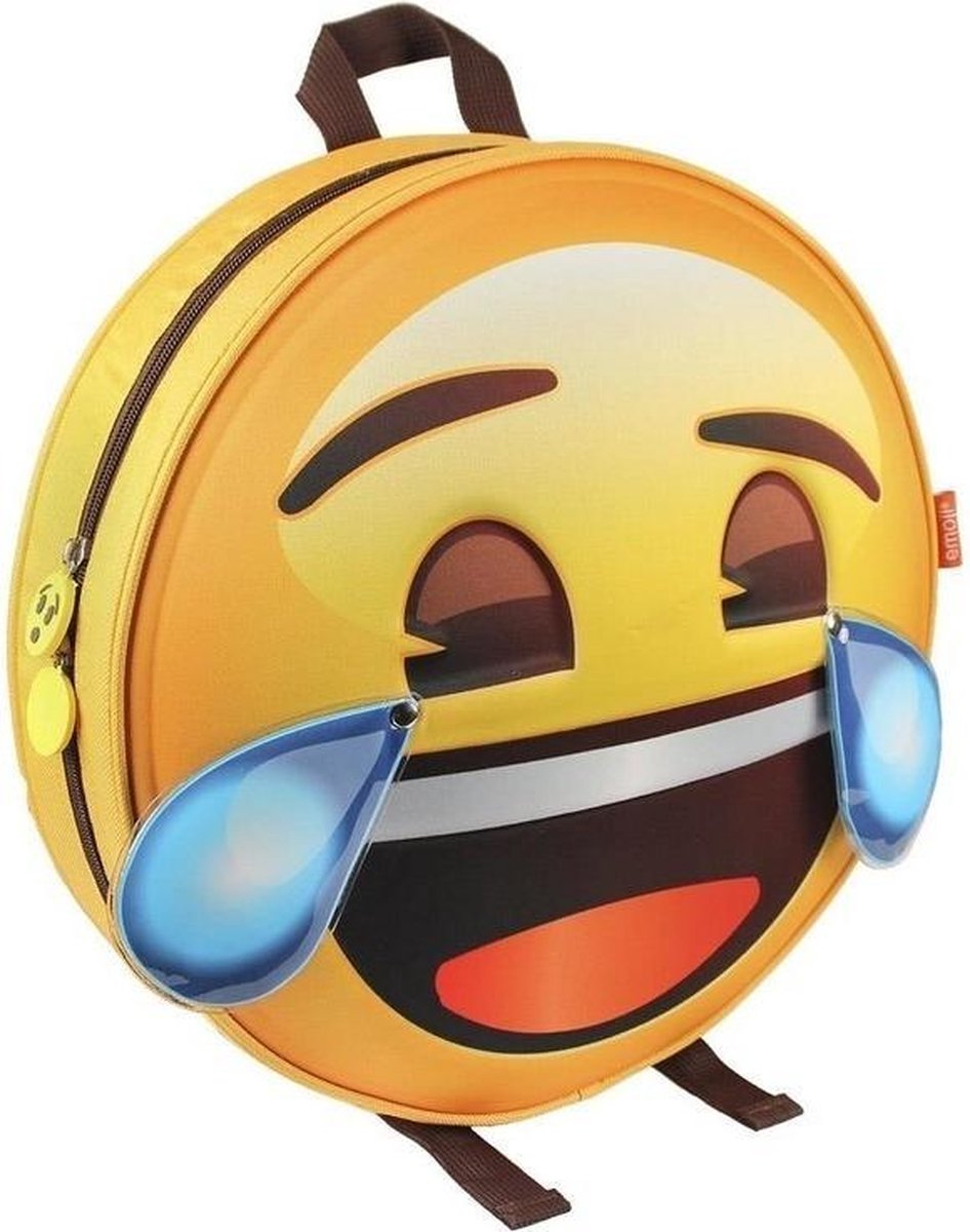 Emoji 3D sac à dos / sac à dos émoticône souriante avec des larmes -  Emoticon / smiley... | bol.com