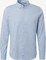 Tom Tailor Overhemd Blauw Strepen Contrast Linnen Button Down Slim Fit - XL