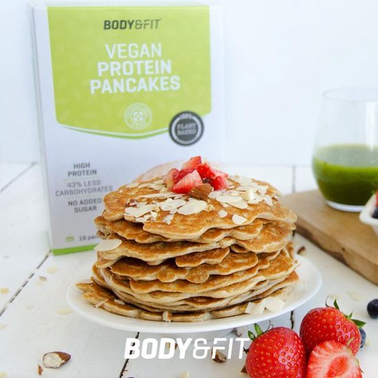 Body & Fit Vegan Protein Pancakes - Eiwitrijke pannenkoekenmix - 400 gram |  bol.com
