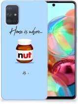 Geschikt voor Samsung Galaxy A71 Siliconen Case Nut Home