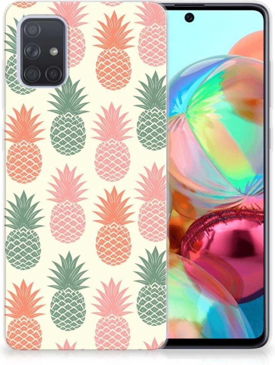 Samsung Galaxy A71 Siliconen Case Ananas