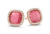 Velini jewels -EA6330F -Oorbellen -925 Zilver rosé -Gekleurde Cubic Zirkonia