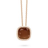 Velini jewels -P6330BR -Ketting+Hanger -925 Zilver rosé -Gekleurde Cubic Zirkonia