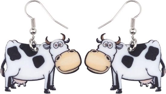boucles d'oreilles vache - avec boîte à bijoux