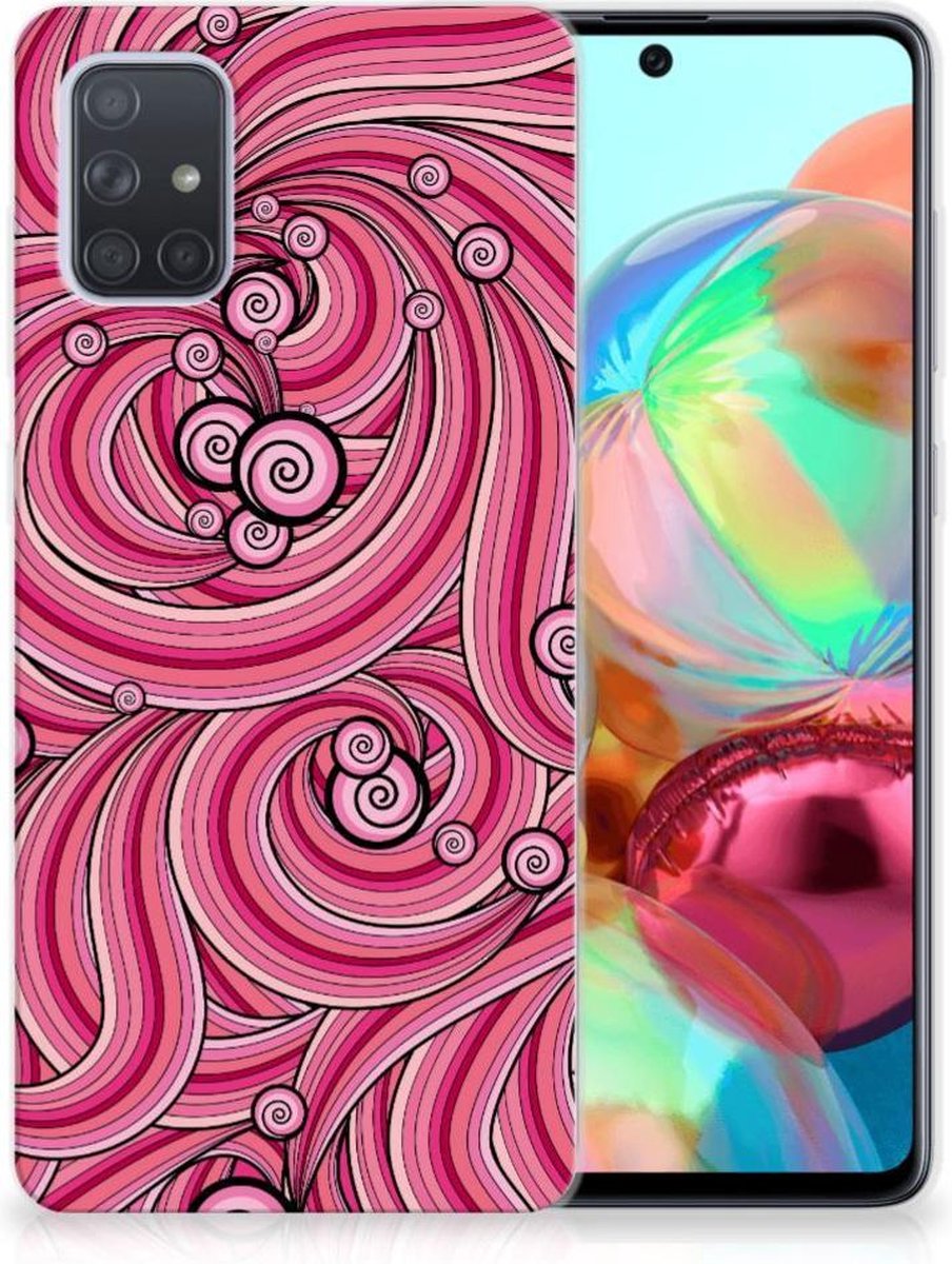 Samsung Galaxy A71 Hoesje maken Swirl Pink