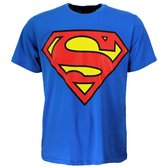 DC Comics Superman Logo T-Shirt Volwassenen Donker en Lichtblauw