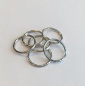 Key Rings 25mm platinum 6 ST 12335-3526